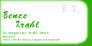 bence krahl business card